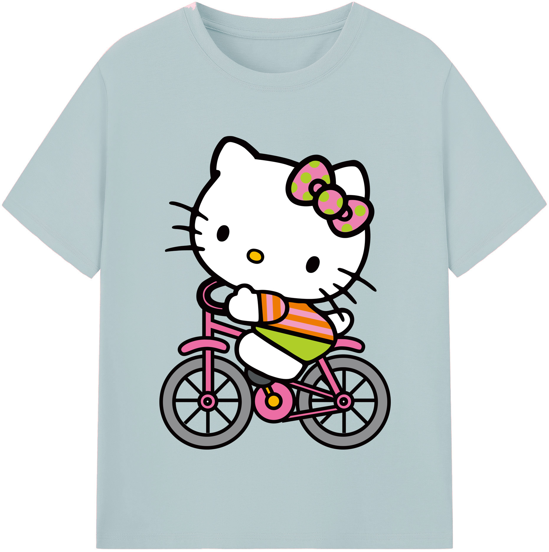 （画像用） Hello Kitty ハローキティ 綿100％半袖Tシャツ（フロントプリント）